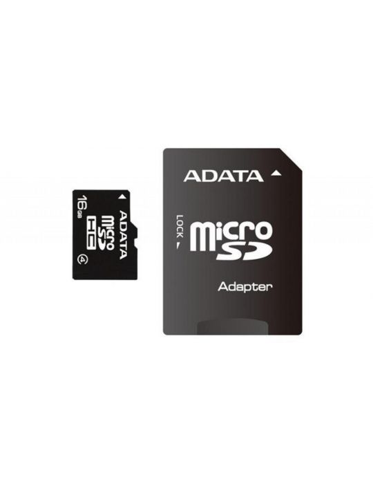 Micro secure digital card adata 16gb ausdh16gcl4-ra1 clasa 4 adaptor Adata - 1