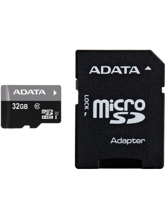 Micro secure digital card adata 32gb ausdh32guicl10-ra1 clasa 10 cu Adata - 1