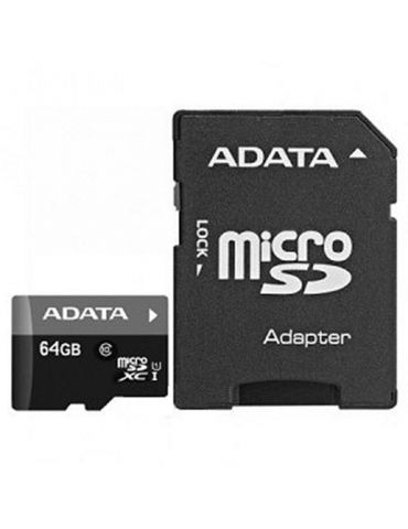 Micro sdxc adata 64gb ausdx64guicl10-ra1 clasa 10 adaptor sd (pentru Adata - 1 - Tik.ro