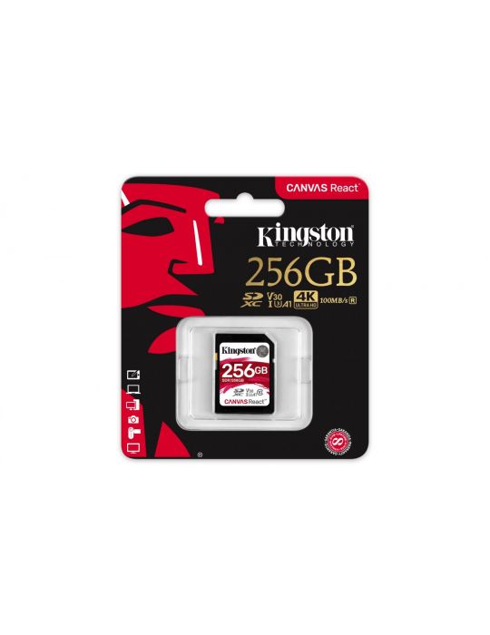 Secure digital card kingston 256gb sdxc clasa 10 uhs-i 100mb/s Kingston - 1