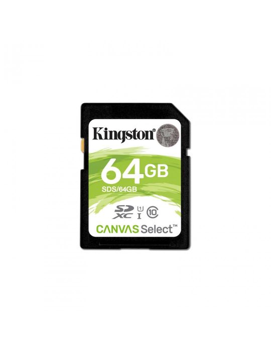 Secure digital card kingston 64gb sdxc clasa 10 uhs-i 80mb/s Kingston - 1