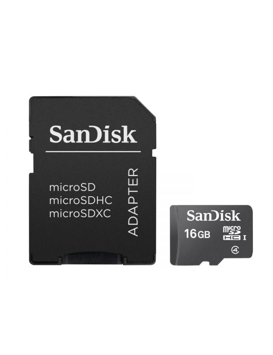 Micro secure digital card sandisk 16gb include adaptor (pentru adaptor) Sandisk - 1