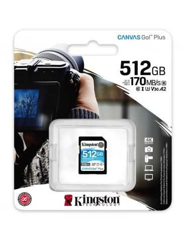 Sd card kingston 512gb canvas go plus clasa 10 uhs-i Kingston - 1 - Tik.ro