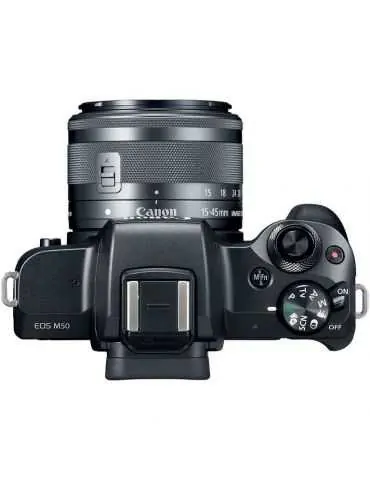 Camera foto canon eos m50 black dual kit ef-m15-45 is Canon - 1 - Tik.ro