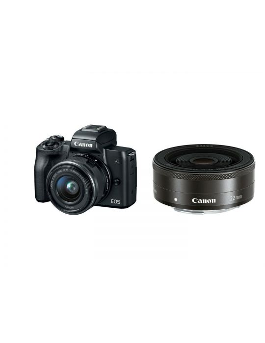 Camera foto canon eos m50 black dual kit ef-m15-45 is Canon - 1