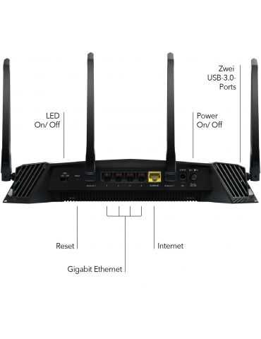 NETGEAR XR500 router wireless Gigabit Ethernet Bandă dublă (2.4 GHz/ 5 GHz) 4G Negru Netgear - 9