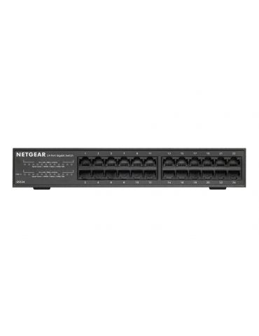Netgear GS324 Fara management Gigabit Ethernet (10/100/1000) 1U Negru Netgear - 1 - Tik.ro