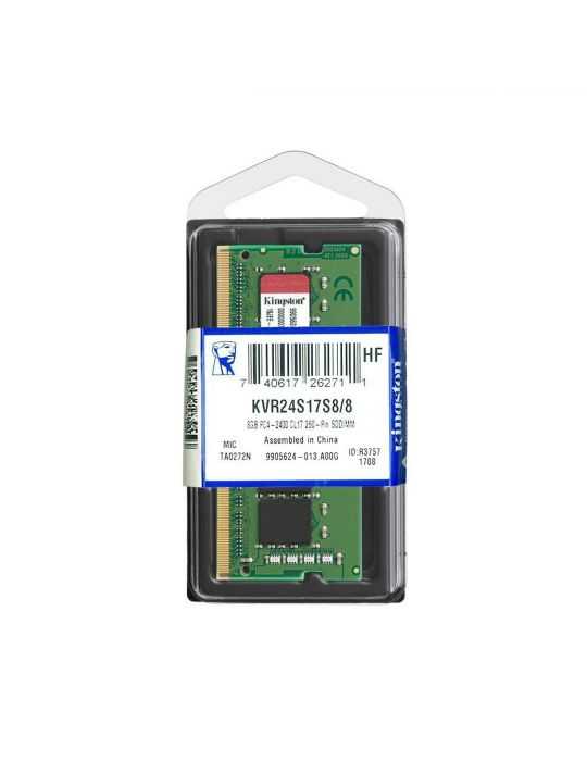 Memorie ram notebook kingston sodimm ddr4 8gb 2400mhz cl17 1.2v Kingston - 1