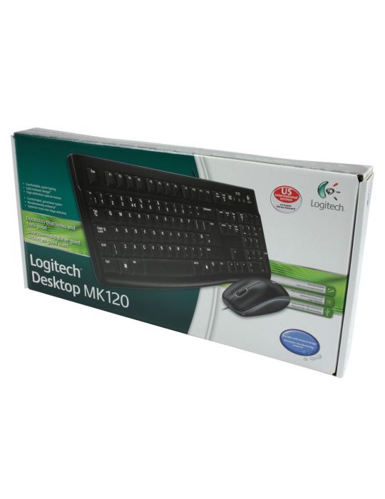 Logitech Desktop MK120 tastaturi USB QWERTY Englez Negru Logitech - 10