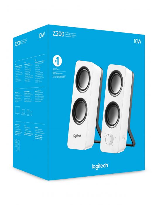 Logitech Z200 Stereo Speakers Alb Prin cablu 10 W Logitech - 5