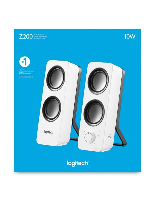 Logitech Z200 Stereo Speakers Alb Prin cablu 10 W Logitech - 6