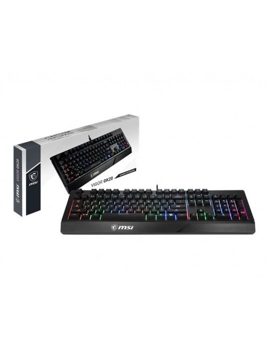 MSI Vigor GK20 tastaturi USB QWERTY Engleză SUA Negru Msi - 5
