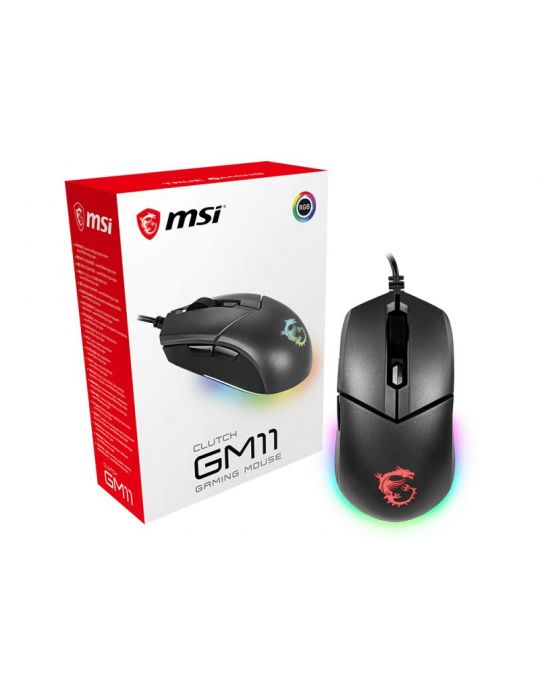MSI Clutch GM11 mouse-uri Mâna stângă USB Tip-A Optice 5000 DPI Msi - 1