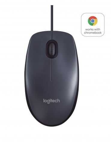 Mouse Optic Logitech B100, USB, Black