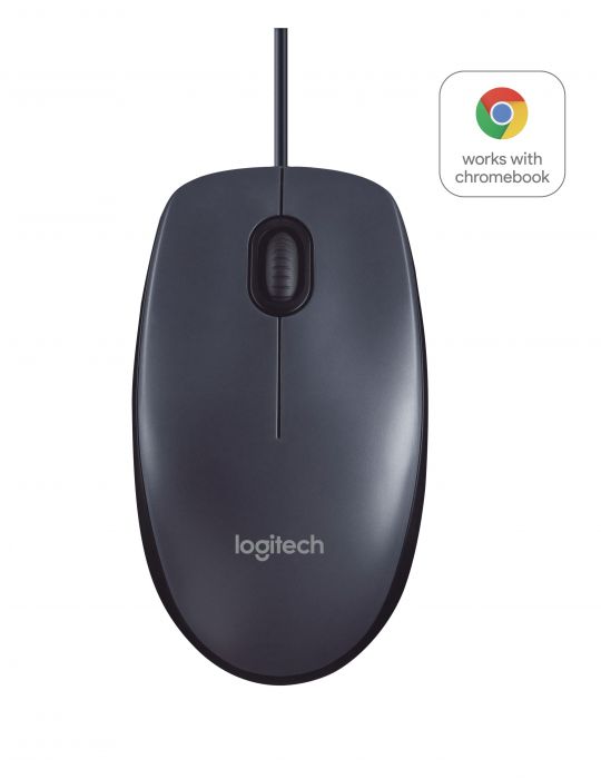 Logitech B100 Optical USB Mouse for Bus mouse-uri Ambidextru USB Tip-A Optice 800 DPI Logitech - 1