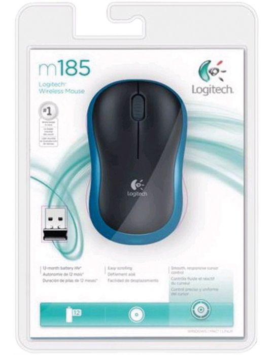 Logitech Wireless Mouse M185 mouse-uri Ambidextru RF fără fir Optice 1000 DPI Logitech - 5