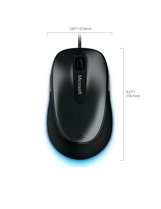 Microsoft Comfort Mouse 4500 for Business mouse-uri Ambidextru USB Tip-A BlueTrack 1000 DPI Microsoft - 4
