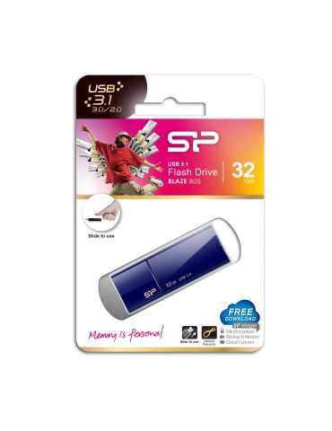 Silicon Power Blaze B05 memorii flash USB 32 Giga Bites USB Tip-A 3.2 Gen 1 (3.1 Gen 1) Albastru Silicon power - 1 - Tik.ro