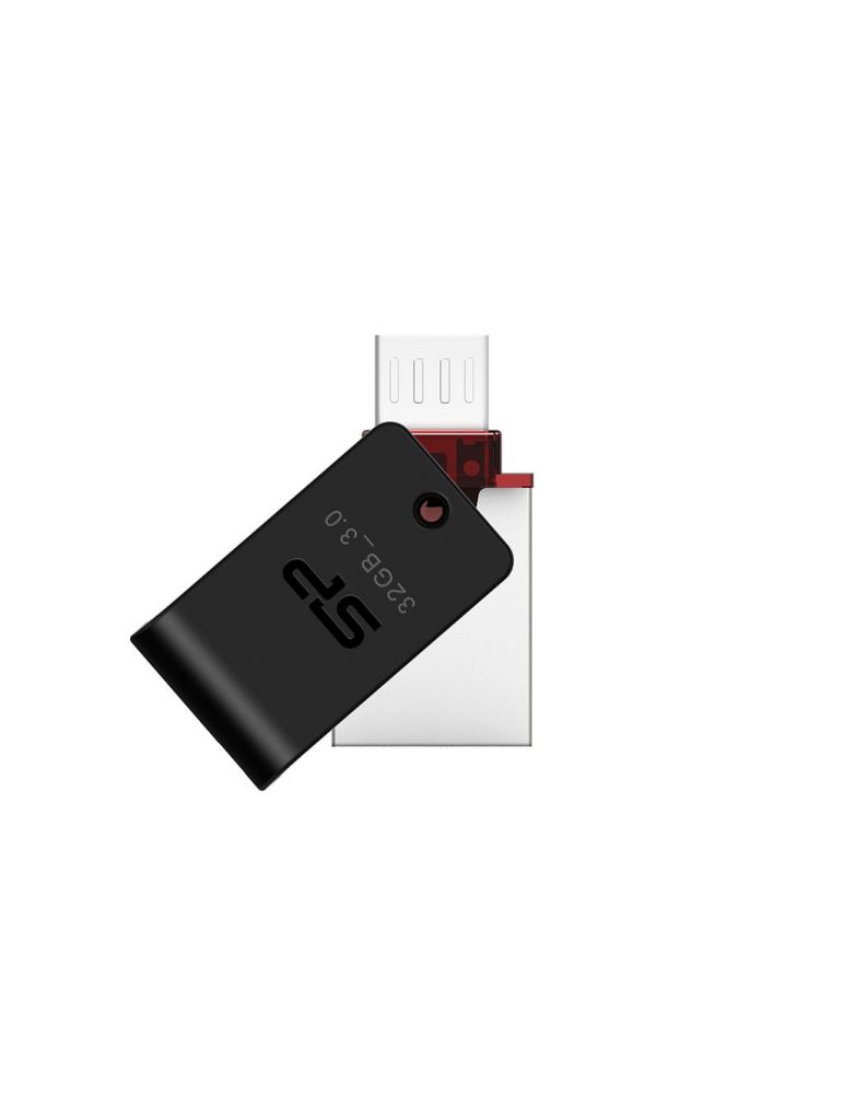 Silicon Power Mobile X31 memorii flash USB 32 Giga Bites USB Type-A / Micro-USB 3.2 Gen 1 (3.1 Gen 1) Negru, Argint