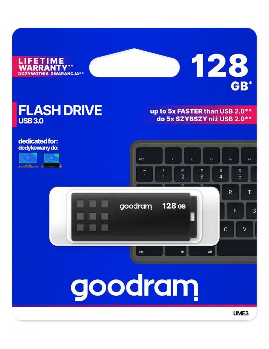 Goodram UME3 memorii flash USB 128 Giga Bites USB Tip-A 3.2 Gen 1 (3.1 Gen 1) Negru Goodram - 5