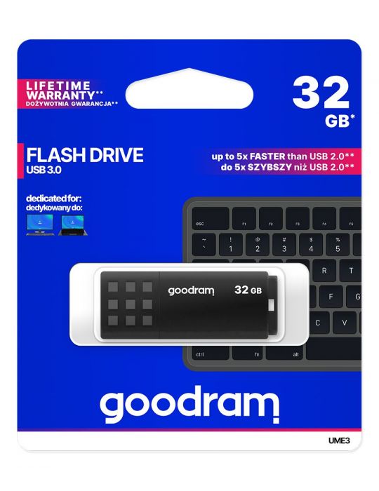 Goodram UME3 memorii flash USB 32 Giga Bites USB Tip-A 3.2 Gen 1 (3.1 Gen 1) Negru Goodram - 5