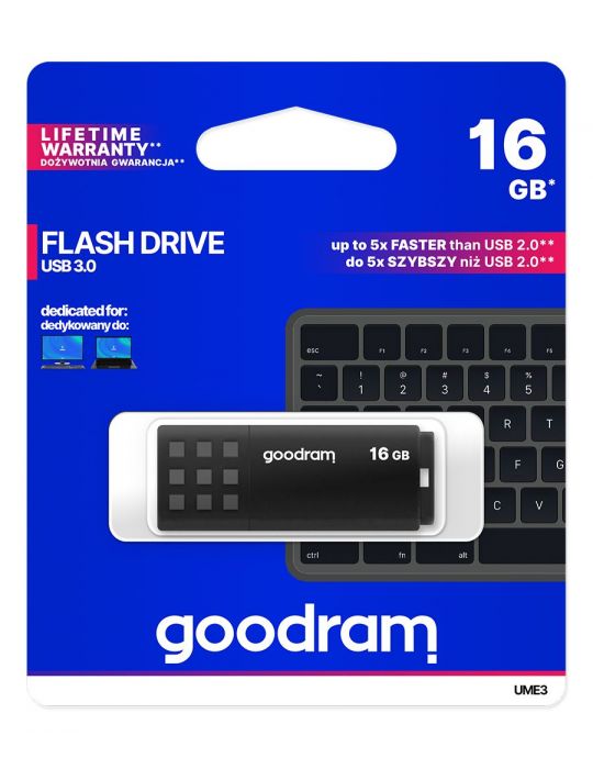 Goodram UME3 memorii flash USB 16 Giga Bites USB Tip-A 3.2 Gen 1 (3.1 Gen 1) Negru Goodram - 5