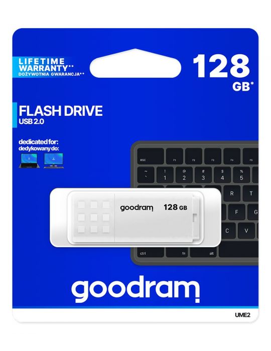 Goodram UME2 memorii flash USB 128 Giga Bites USB Tip-A 2.0 Alb Goodram - 5
