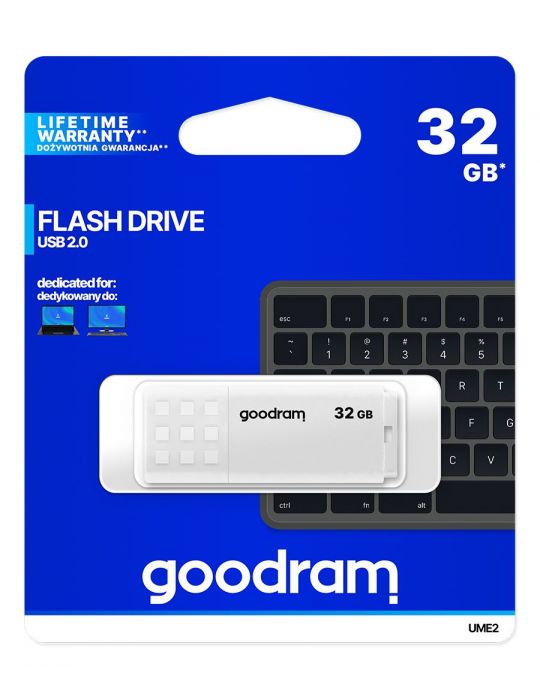 Goodram UME2 memorii flash USB 32 Giga Bites USB Tip-A 2.0 Alb Goodram - 5