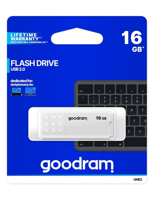 Goodram UME2 memorii flash USB 16 Giga Bites USB Tip-A 2.0 Alb Goodram - 5