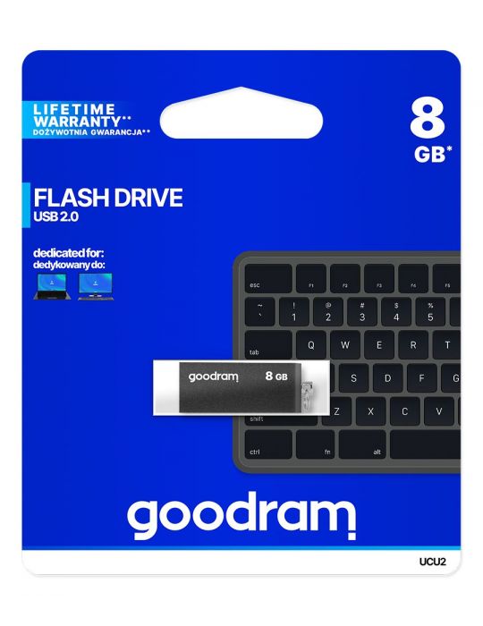 Goodram UCU2 memorii flash USB 8 Giga Bites USB Tip-A 2.0 Negru Goodram - 5