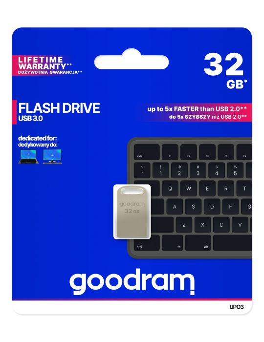 Goodram UPO3 memorii flash USB 32 Giga Bites USB Tip-A 3.2 Gen 1 (3.1 Gen 1) Argint Goodram - 3