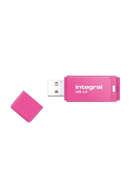 Integral 64GB USB3.0 DRIVE NEON PINK UP TO R-100 W-30 MBS memorii flash USB 64 Giga Bites USB Tip-A 3.2 Gen 1 (3.1 Gen 1) Roz In