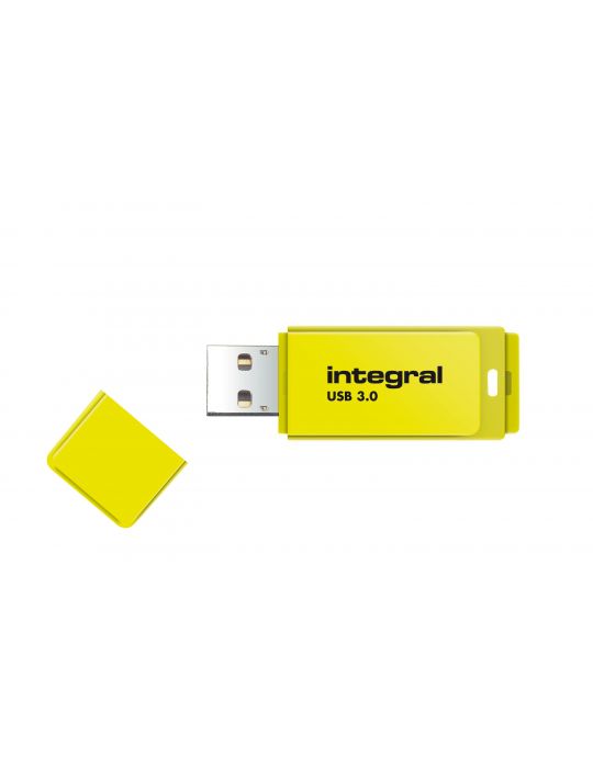 Integral 64GB USB3.0 DRIVE NEON YELLOW UP TO R-100 W-30 MBS memorii flash USB 64 Giga Bites USB Tip-A 3.2 Gen 1 (3.1 Gen 1) Inte