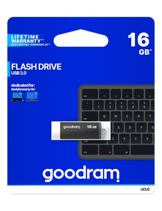Goodram UCU2 memorii flash USB 16 Giga Bites USB Tip-A 2.0 Negru Goodram - 1