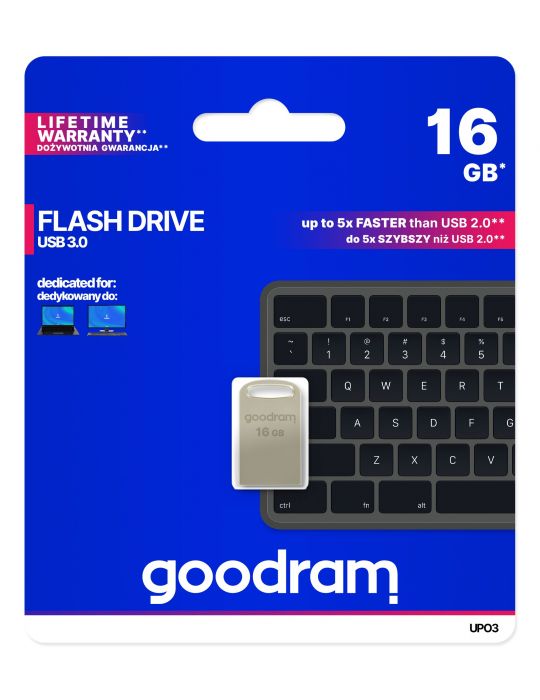 Goodram UPO3 memorii flash USB 16 Giga Bites USB Tip-A 3.2 Gen 1 (3.1 Gen 1) Argint Goodram - 4