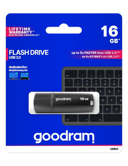 Goodram UMM3 memorii flash USB 16 Giga Bites USB Tip-A 3.2 Gen 1 (3.1 Gen 1) Negru Goodram - 4