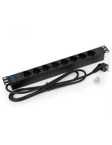 Pdu triton 19‘‘ distribution panel 1u 8 sockets din standard Triton - 1