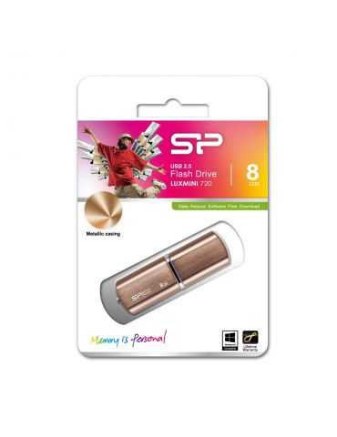 Silicon Power 8GB LuxMini 720 memorii flash USB 8 Giga Bites USB Tip-A 2.0 De bronz Silicon power - 3
