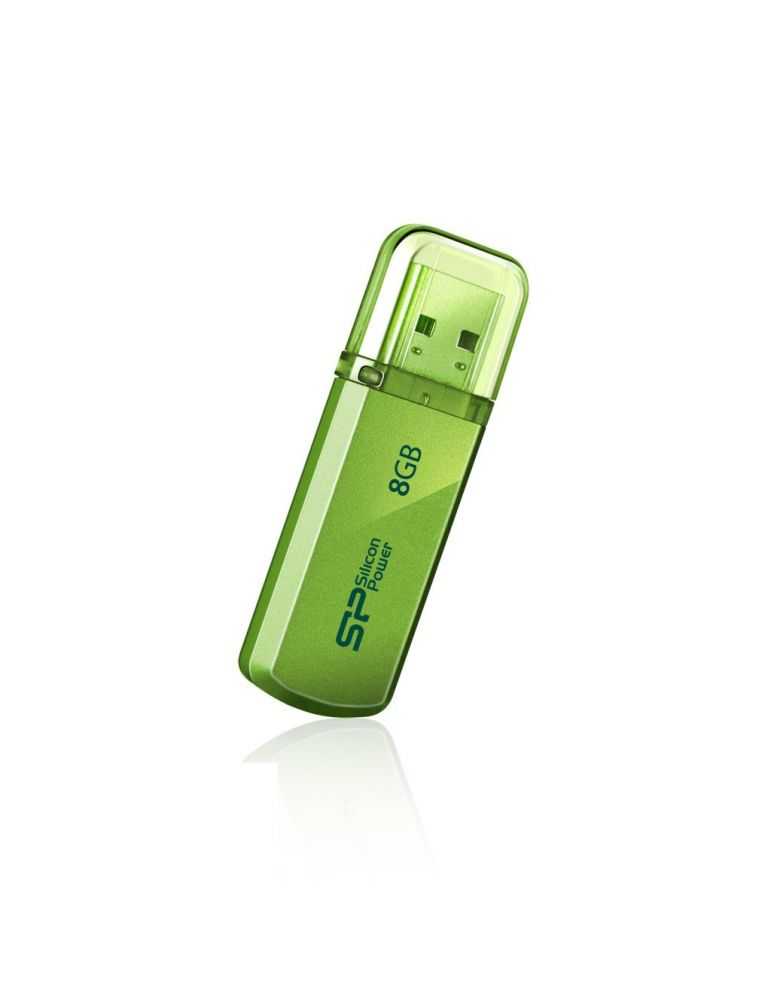 Silicon Power 8GB Helios 101 memorii flash USB 8 Giga Bites USB Tip-A 2.0 Verde