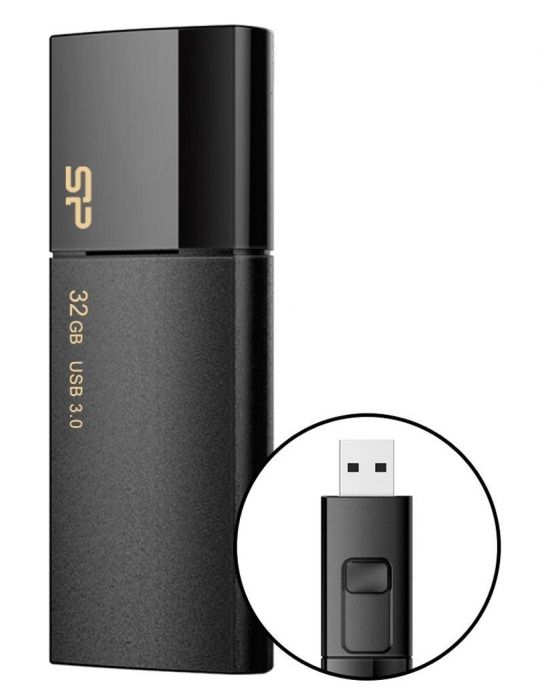 Silicon Power Blaze B05 memorii flash USB 32 Giga Bites USB Tip-A 3.2 Gen 1 (3.1 Gen 1) Negru Silicon power - 1