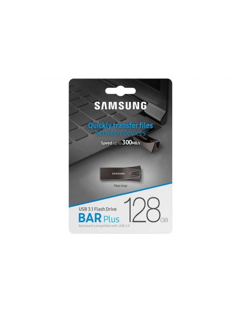 Samsung MUF-128BE memorii flash USB 128 Giga Bites USB Tip-A 3.2 Gen 1 (3.1 Gen 1) Gri, Titan
