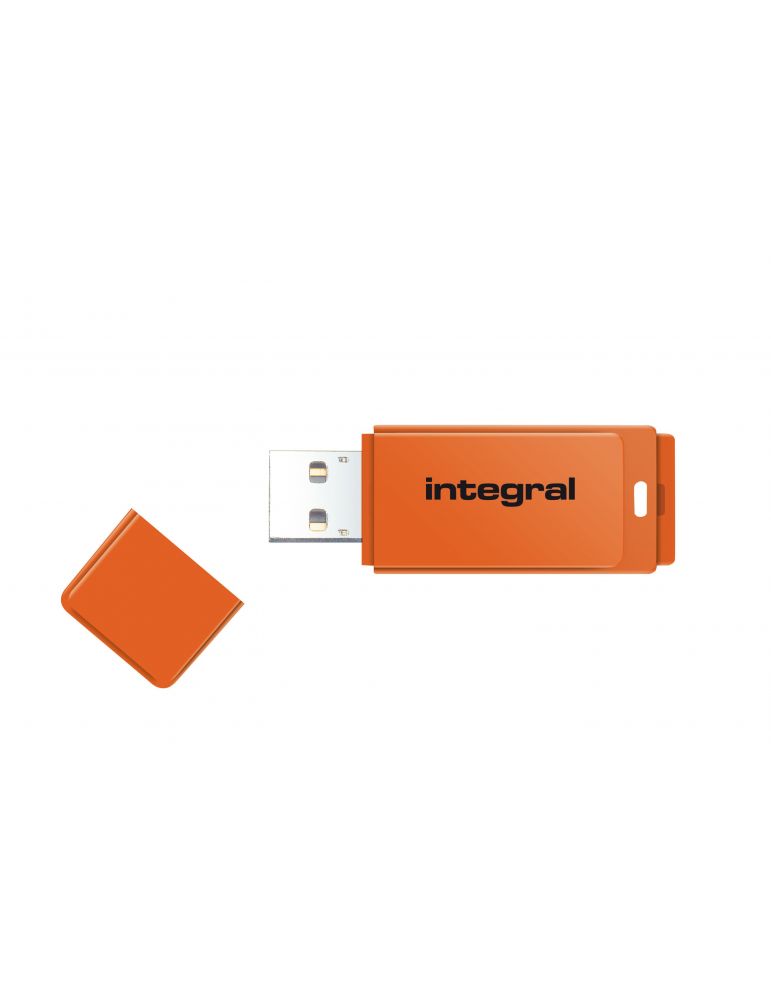 Integral 8GB USB2.0 DRIVE NEON ORANGE memorii flash USB 8 Giga Bites USB Tip-A 2.0 Portocală