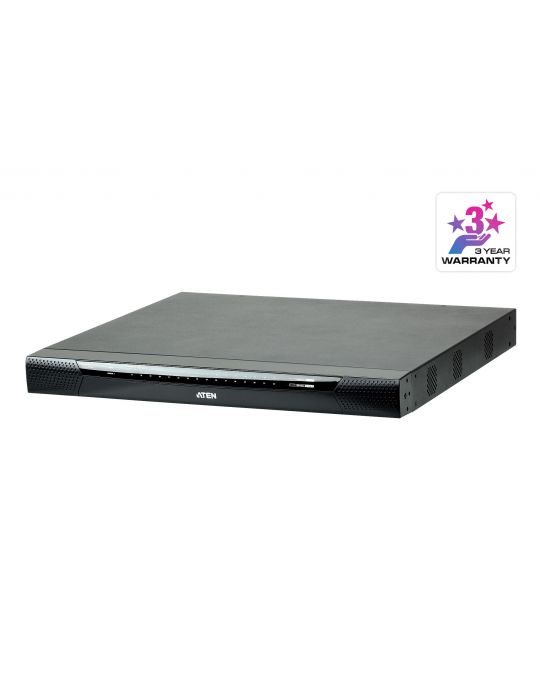 ATEN KN1132V-AX-G switch-uri pentru tastatură, mouse și monitor (KVM) Raft pentru montat echipamente Negru, Gri Aten - 1