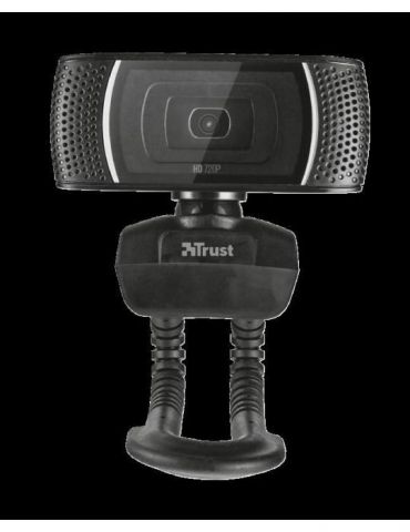 Camera web trust hd 720 cu rez 1280 x 720 usb 2.0 microfon negru tr-18679 (include tv 0.18lei) Trust - 1