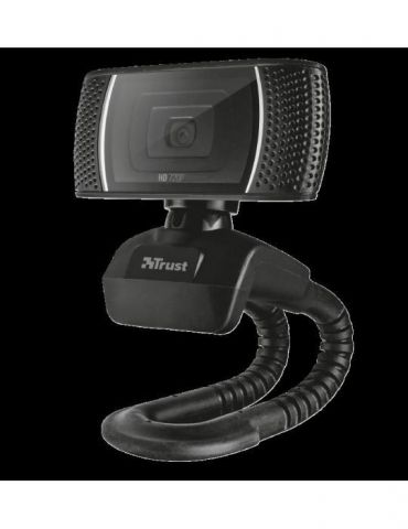 Camera web trust hd 720 cu rez 1280 x 720 usb 2.0 microfon negru tr-18679 (include tv 0.18lei) Trust - 1