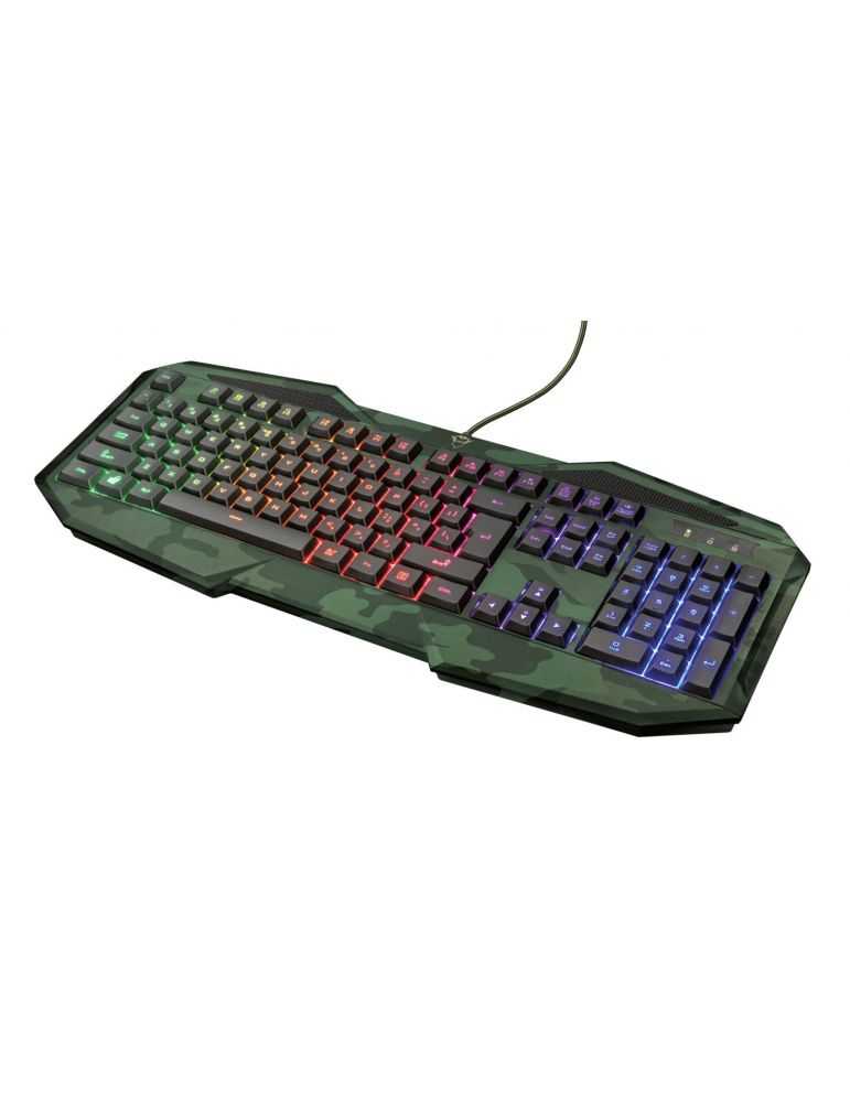 Trust GXT 830-RW-C Avonn tastaturi USB QWERTY Englez Negru, Verde