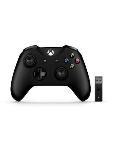 Microsoft Xbox Controller + Wireless Adapter Negru Gamepad PC-ul, Xbox One Microsoft - 1