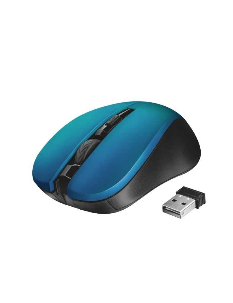 Mouse Optic Trust Mydo Silent Click Wi, USB Wireless, Blue