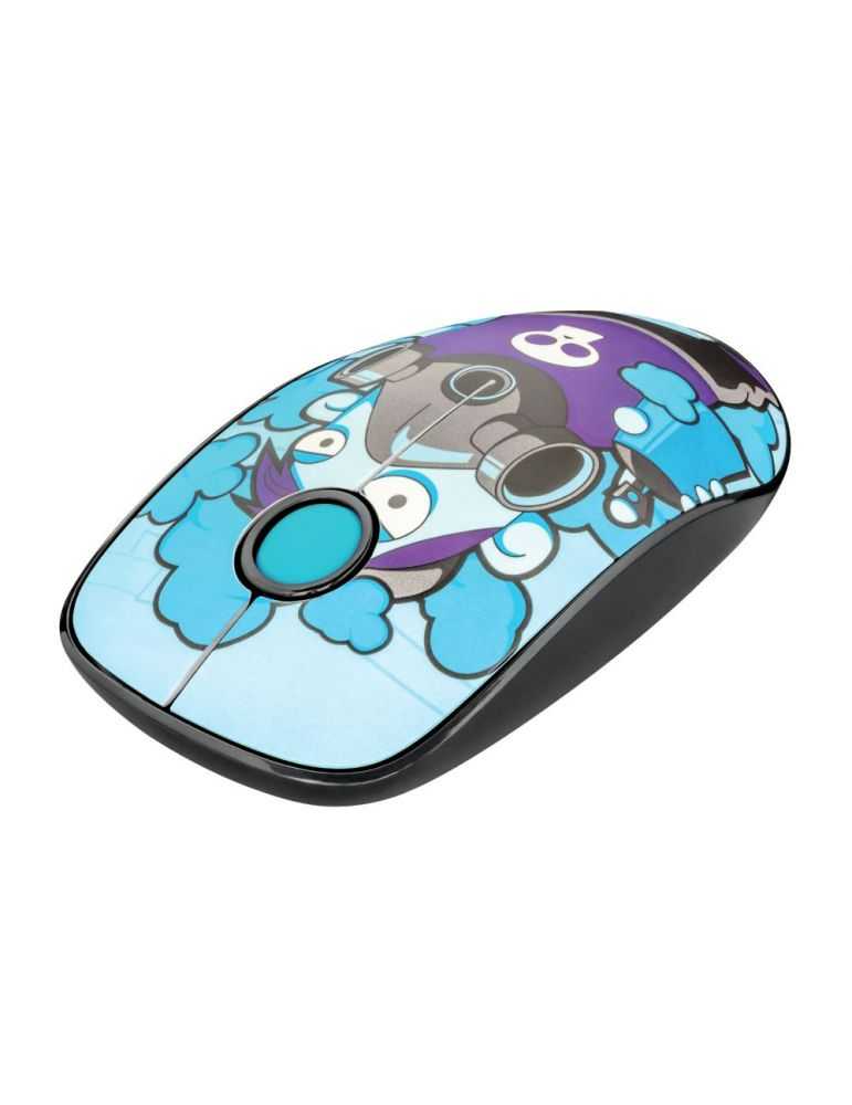 Mouse Optic Trust Sketch Silent Click, USB Wireless, Blue