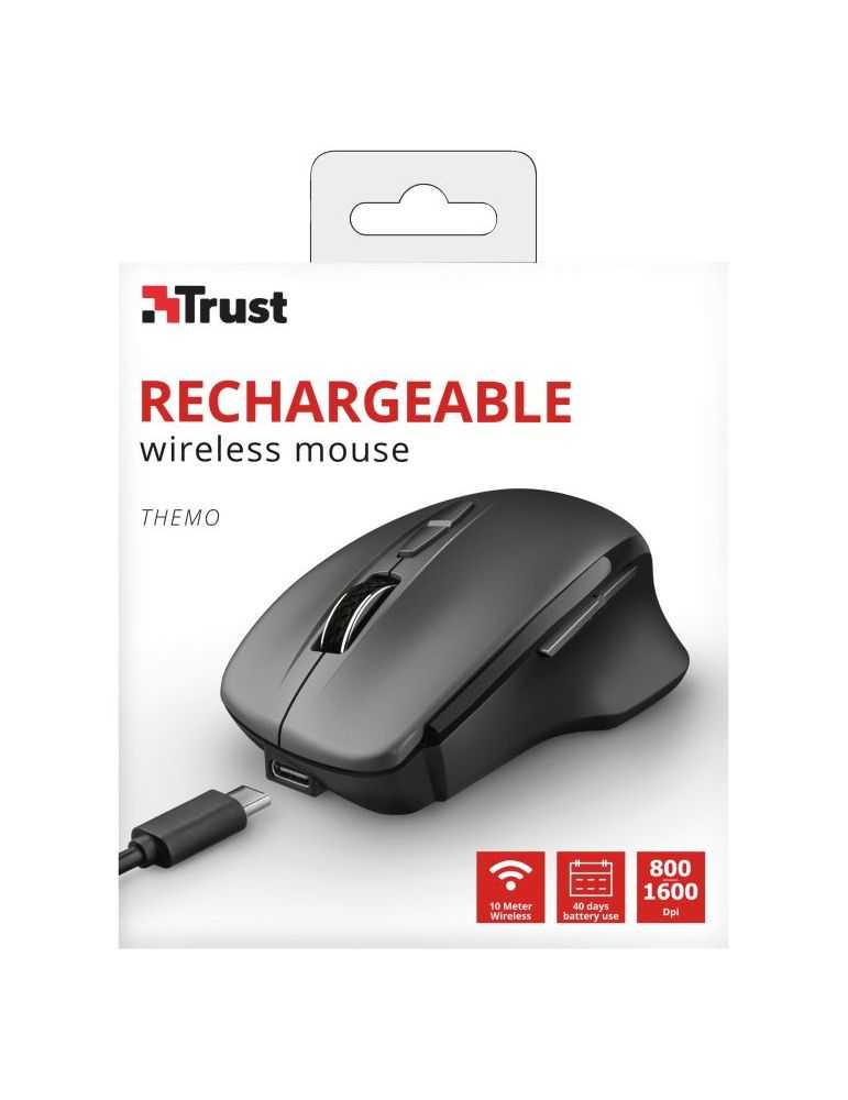 Trust Themo mouse-uri Mâna dreaptă RF fără fir Optice 1600 DPI